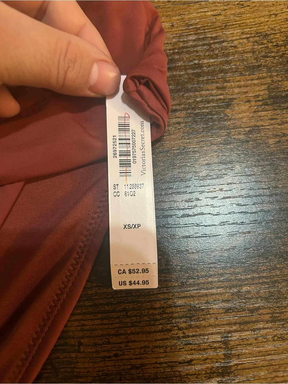 Victoria's Secret High-Waist Bikini Bottom in Rusty Red X SMALL